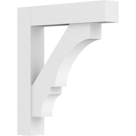 Ekena Millwork Standard Balboa Architectural Grade PVC Bracket With Block Ends, 3"W x 20"D x 20"H BKTP03X20X20BOA05
